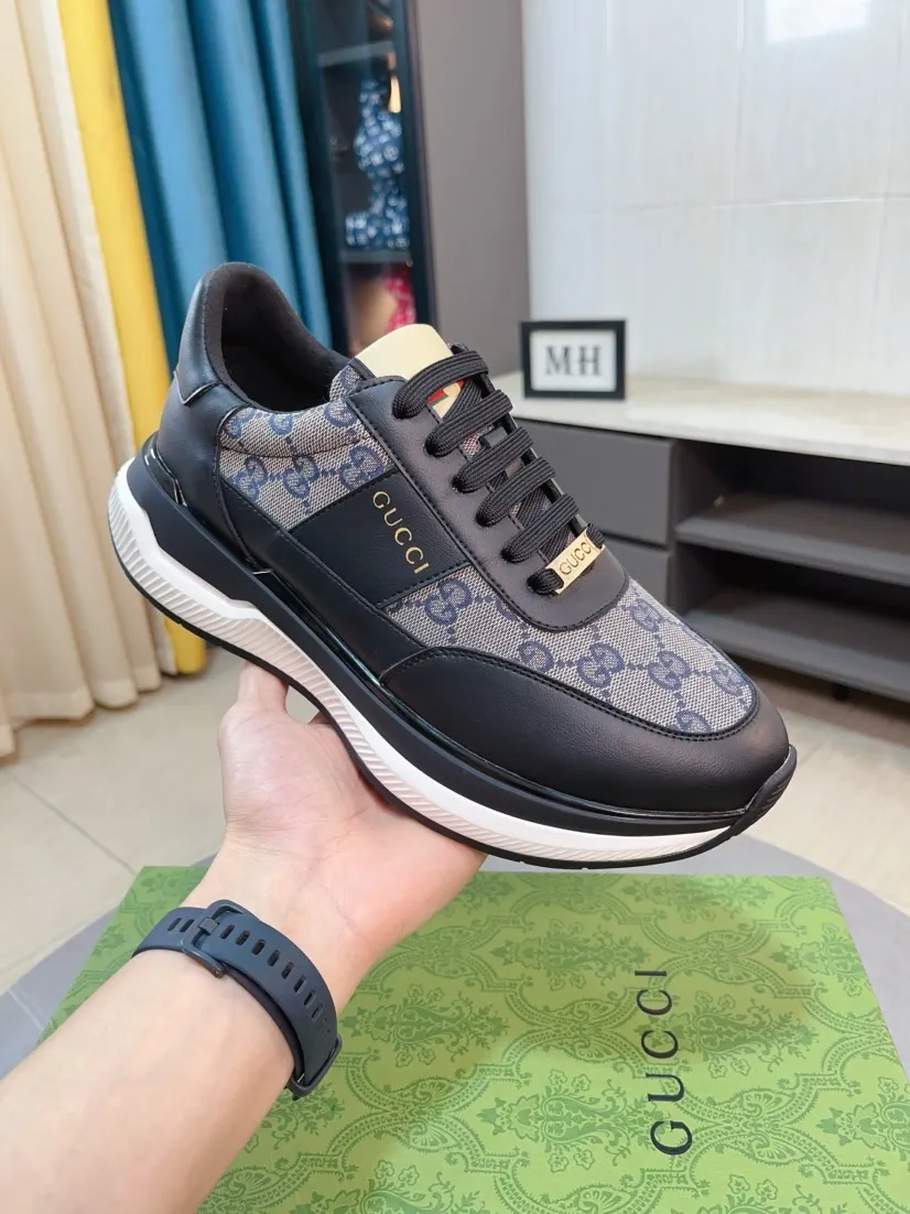Men's shoes 💰458🌹🌹[GUCCI] Gucci's new lace-up casual men's shoes are on the market first, and the materials and workmanship are superior to all versions on the market. The highest quality shipped first-layer cowhide with imported original perforated materials➕Genuine leather lining, privately molded soft outsole, high foot comfort, imported special materials highlight the brand's unique charm, high-end customization 38-44